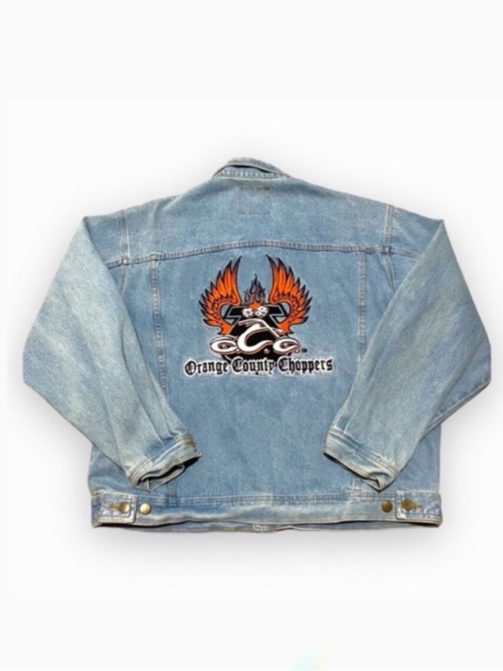 Vintage Authentic Original Orange County Choppers Denim Embroidered Jean Jacket